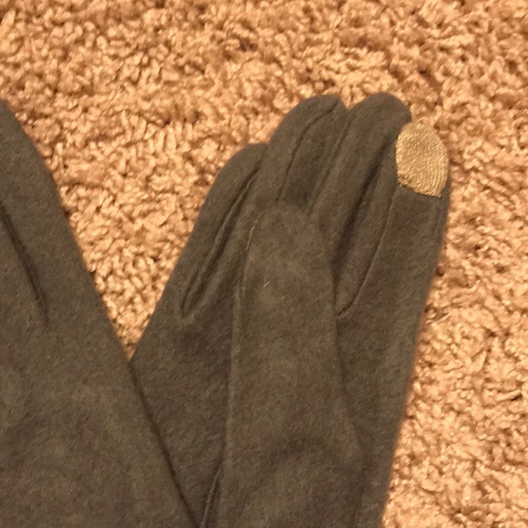 New Fleece Bow Soft Winter Gloves Mittens Gray - Picture 2 of 5